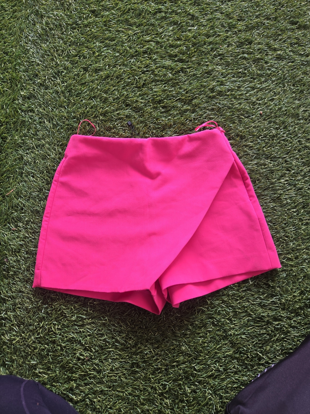Zara Bright Pink Wrap-Front Skort